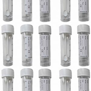 stool sample collection tubes with spoons